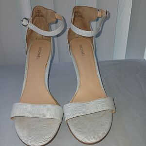 Michael Kors Women's White Textured Heels